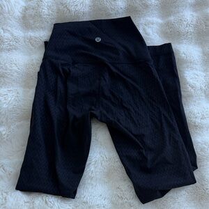 lululemon athletica Black Girls' Capris with Subtle Texture